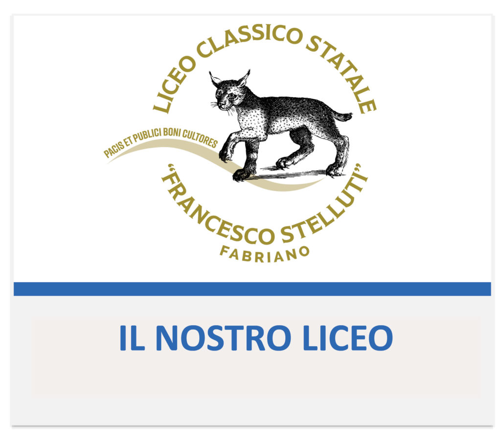 Logo del Liceo: una lince e la scritta LICEO CLASSICO STATALE FRANCESCO STELLUTI FABRIANO